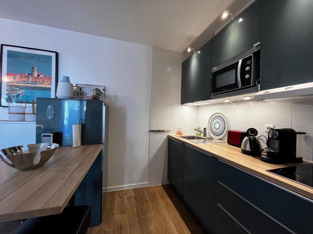 Bel Appartement T3 Avec Jardin, Piscine Et Parking, Proche Plage A Hendaye - Fr-1-239-739 외부 사진